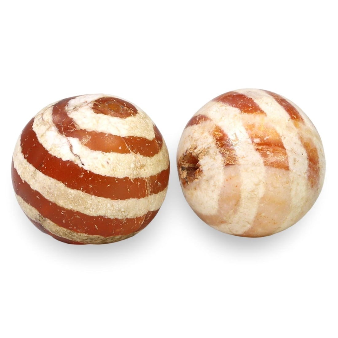 Ancient Medieval Pagan Period Pyu Etched Carnelian Beads, 9th-13th Century: NO RESERVE AUCTION running!! Our upcoming No Reserve Auction offers an incredible collection of authentic ancient Roman coins, Viking jewelry, and historical artifacts spanning millennia. This is a ra