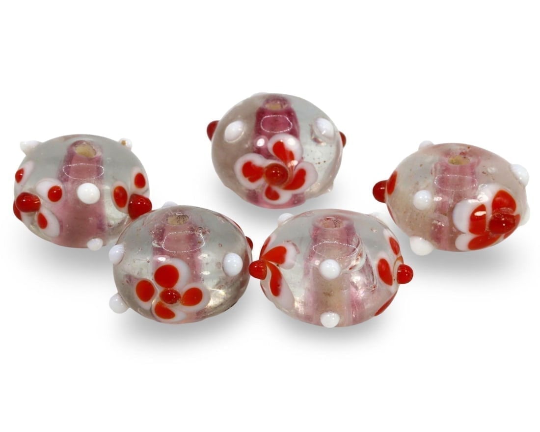 Lot of Post Medieval European Artistic Lampwork Glass Beads, 20th Century: NO RESERVE AUCTION running!! Our upcoming No Reserve Auction offers an incredible collection of authentic ancient Roman coins, Viking jewelry, and historical artifacts spanning millennia. This is a ra