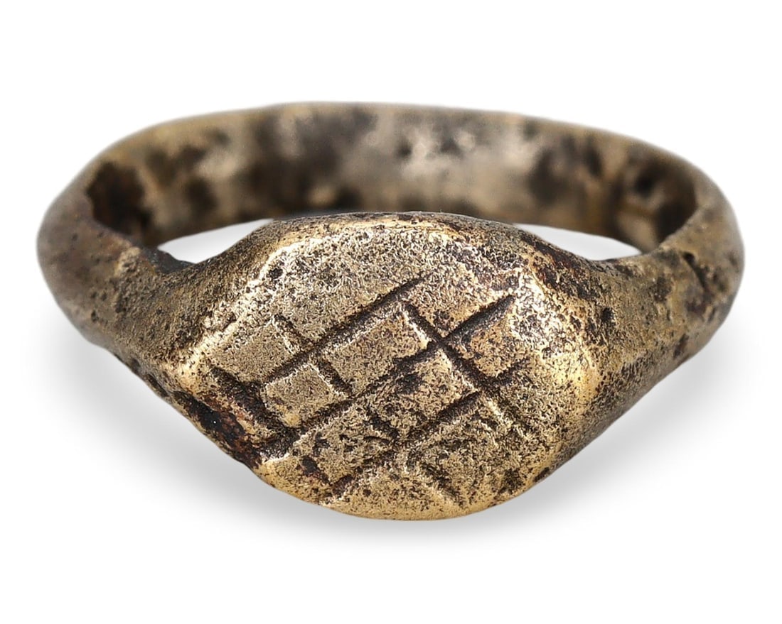 Authentic Ancient Medieval European Viking Era Bronze Ring (1 of 3)