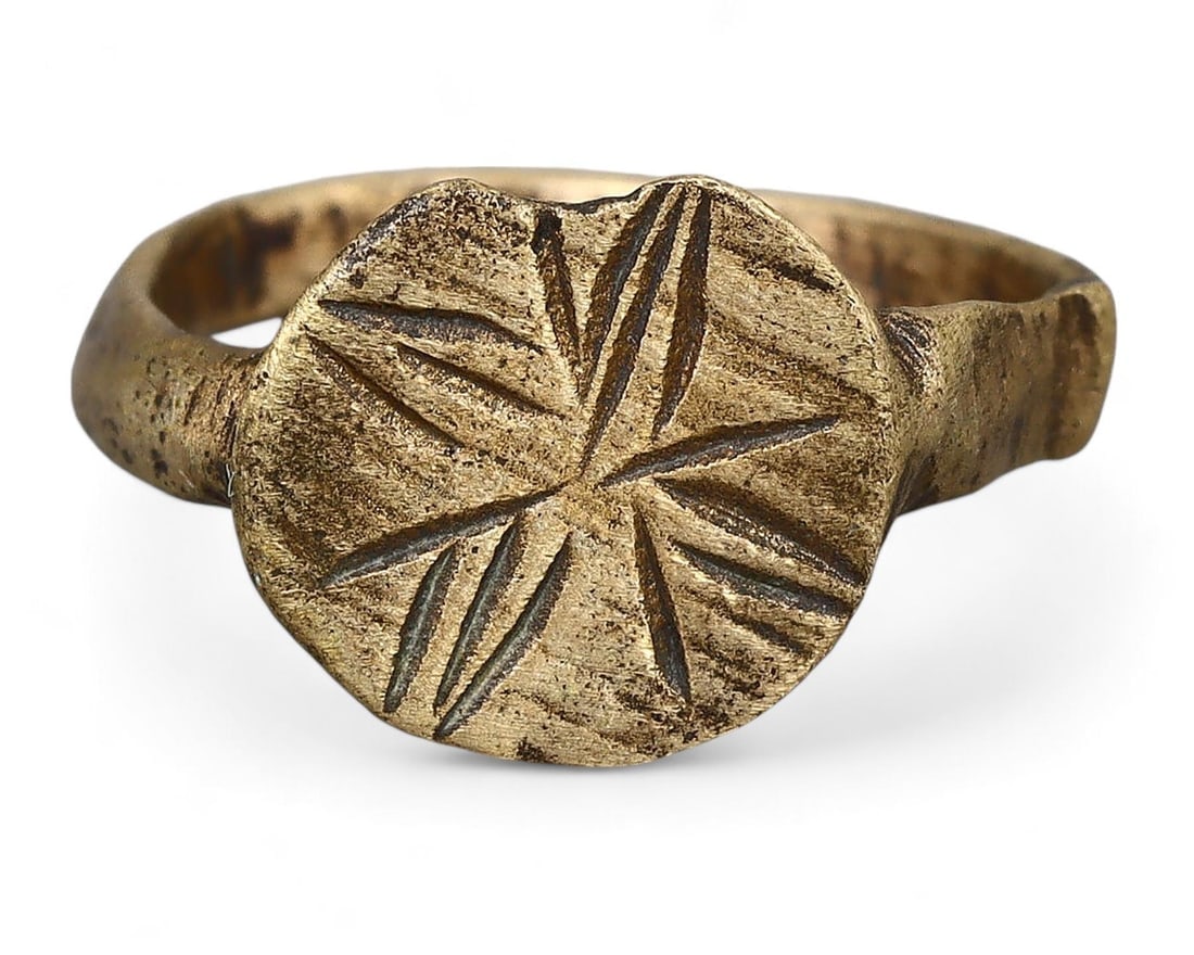 Authentic Ancient Medieval European Viking Era Bronze Ring (1 of 2)