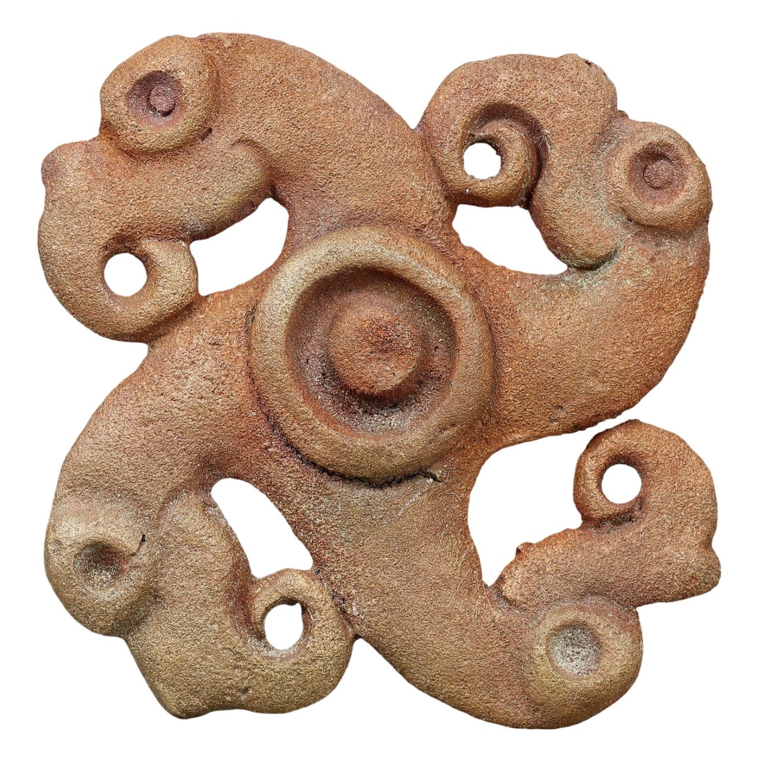 Medieval Eurasian Nomadic Crafted Zoomorphic Motif of the Steppe Warrior Bronze Belt Buckle (1 of 2)