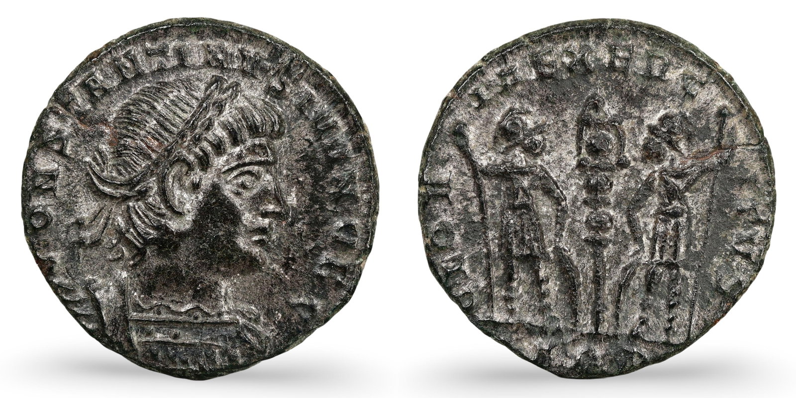 Exquisite Collection of Ancient Roman Symbolic Emperor Imagery Bronze Coin: NO RESERVE AUCTION running!! Our upcoming No Reserve Auction offers an incredible collection of authentic ancient Roman coins, Viking jewelry, and historical artifacts spanning millennia. This is a ra