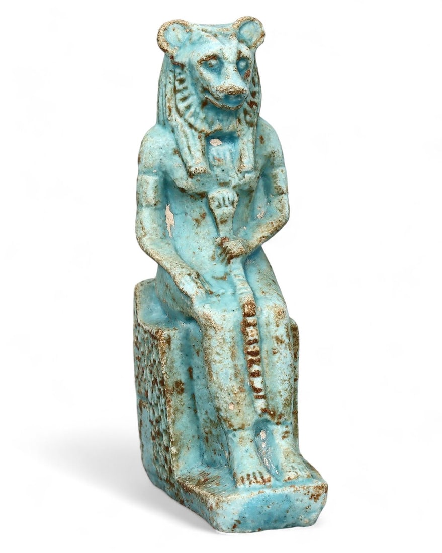Exquisite Collection of Egyptian Faience Figurine from the Post-Medieval Grand Tour Period: Our highly anticipated Antique Auction, "Treasures of the Ancient and Medieval World," offering an unparalleled opportunity for collectors and history enthusiasts to acquire rare Ancient Artifacts for