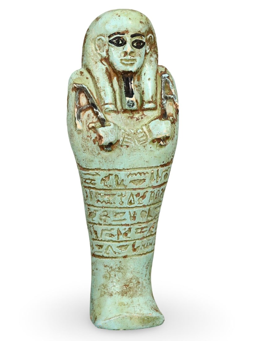 Post-Medieval Egyptian Grand Tour Detailed Hieroglyphic Inscriptions Ushabti Figurine: Our highly anticipated Antique Auction, "Treasures of the Ancient and Medieval World," offering an unparalleled opportunity for collectors and history enthusiasts to acquire rare Ancient Artifacts for