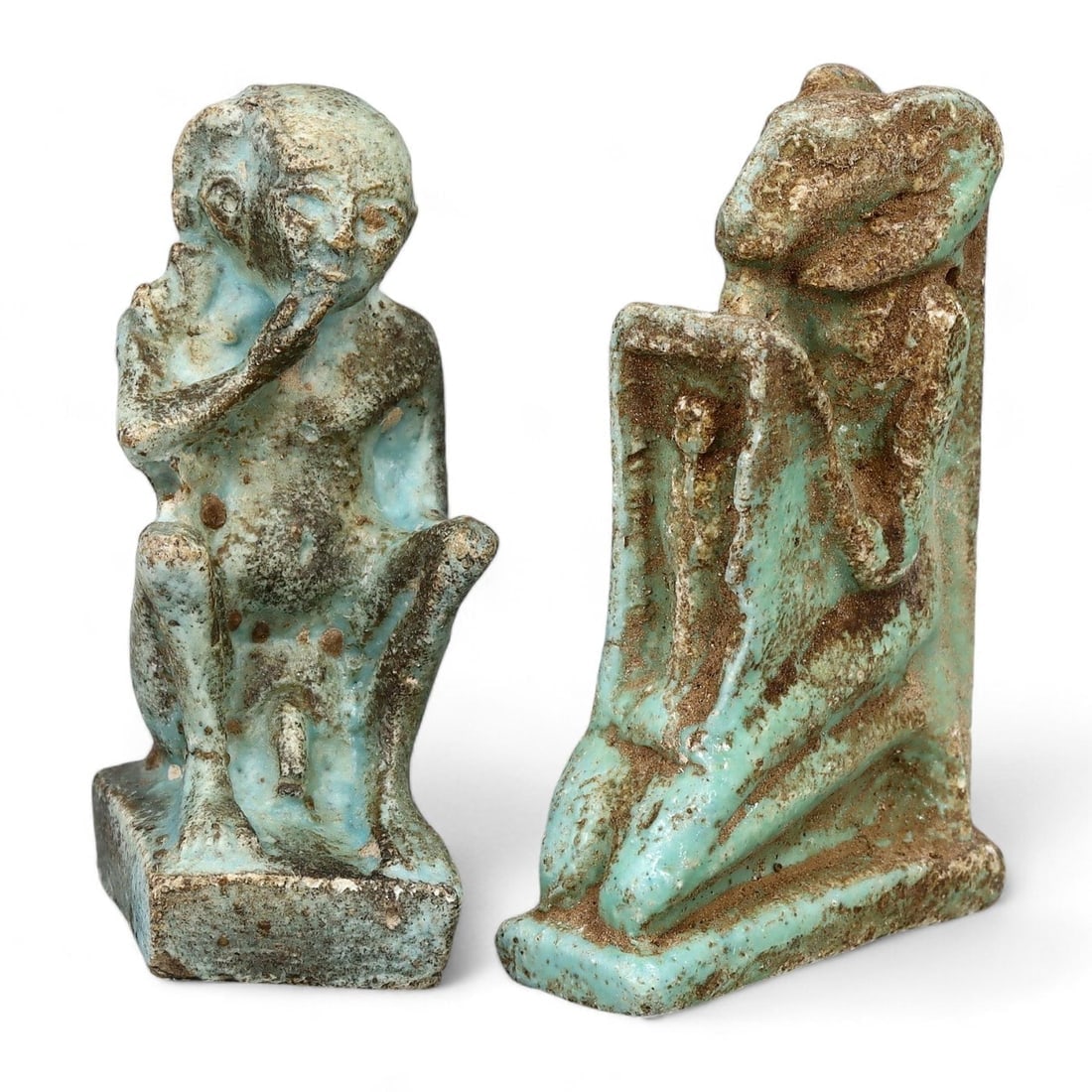 Exquisite Collection Lot of Egyptian Post-Medieval Grand Tour Period Faience Figurines: Our highly anticipated Antique Auction, "Treasures of the Ancient and Medieval World," offering an unparalleled opportunity for collectors and history enthusiasts to acquire rare Ancient Artifacts for