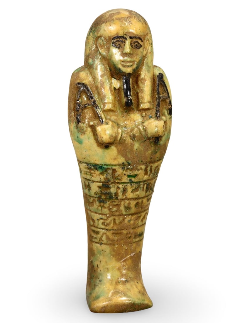Post-Medieval Egyptian Grand Tour Detailed Hieroglyphic Inscriptions Ushabti Figurine: Our highly anticipated Antique Auction, "Treasures of the Ancient and Medieval World," offering an unparalleled opportunity for collectors and history enthusiasts to acquire rare Ancient Artifacts for