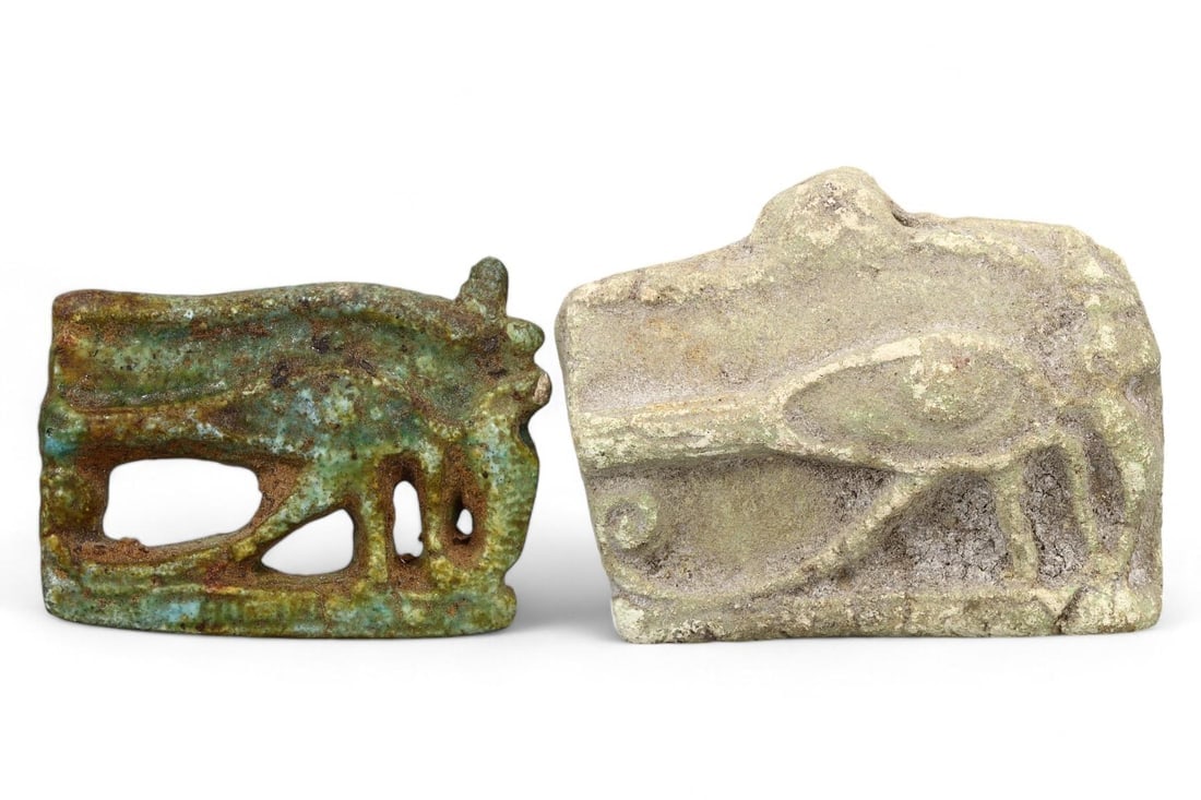 Post-Medieval Iconic Symbols of Ancient Protection and Reverence Egyptian Grand Tour Faience Amulets: Our highly anticipated Antique Auction, "Treasures of the Ancient and Medieval World," offering an unparalleled opportunity for collectors and history enthusiasts to acquire rare Ancient Artifacts for