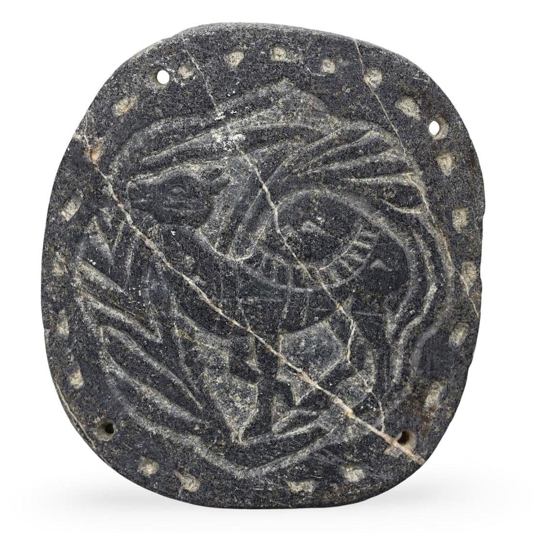 Ancient Middle Medieval Indo-Scythian Carved Stone Relief, 11th-13th Century (1 of 2)