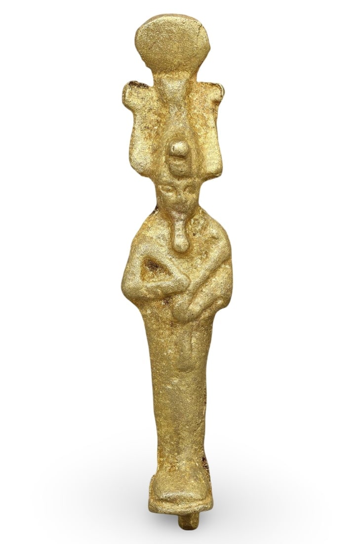 Majestic Post-Medieval Egyptian Bronze Figurine of a Goddess: Our highly anticipated Antique Auction, "Treasures of the Ancient and Medieval World," offering an unparalleled opportunity for collectors and history enthusiasts to acquire rare Ancient Artifacts for