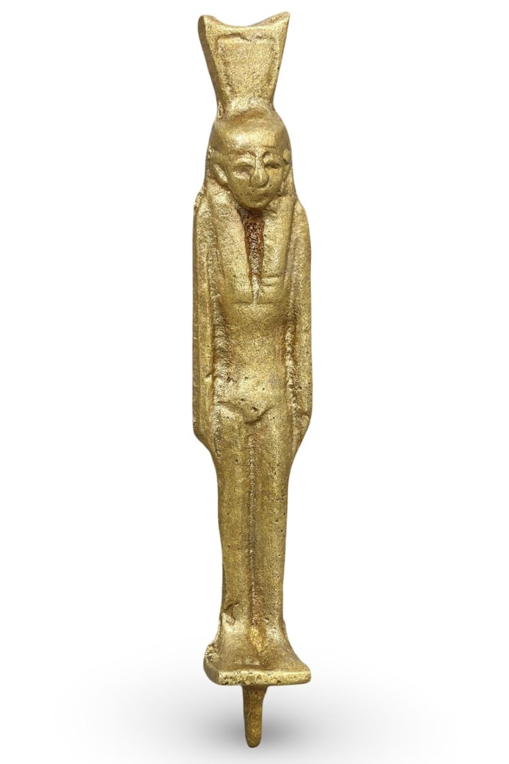 Majestic Post-Medieval Egyptian Bronze Figurine of a Goddess: Our highly anticipated Antique Auction, "Treasures of the Ancient and Medieval World," offering an unparalleled opportunity for collectors and history enthusiasts to acquire rare Ancient Artifacts for