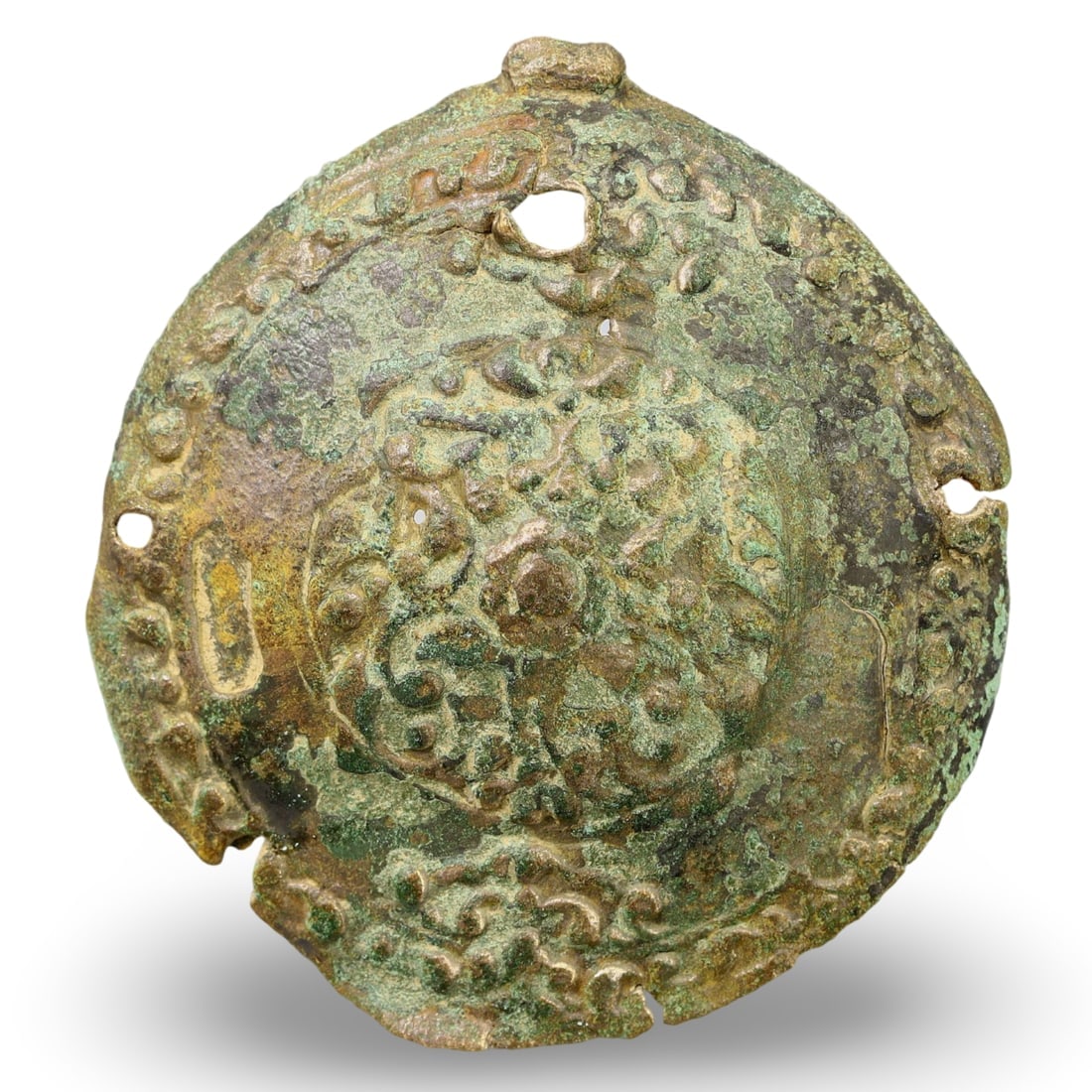Ancient Roman Bronze Belt Buckle with Intricate Detailing (1 of 2)