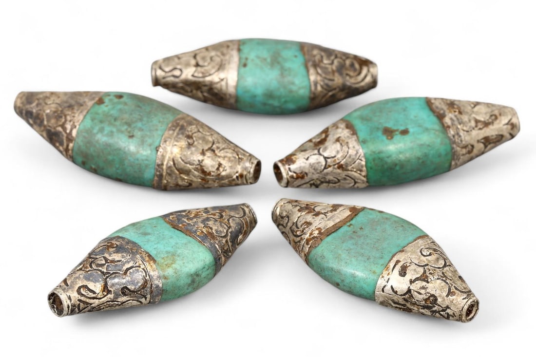 Exquisite Tribal Himalayan Antique Sino-Tibetan Capped Stone Relics of Sacred Beads: Our highly anticipated Antique Auction, "Treasures of the Ancient and Medieval World," offering an unparalleled opportunity for collectors and history enthusiasts to acquire rare Ancient Artifacts for