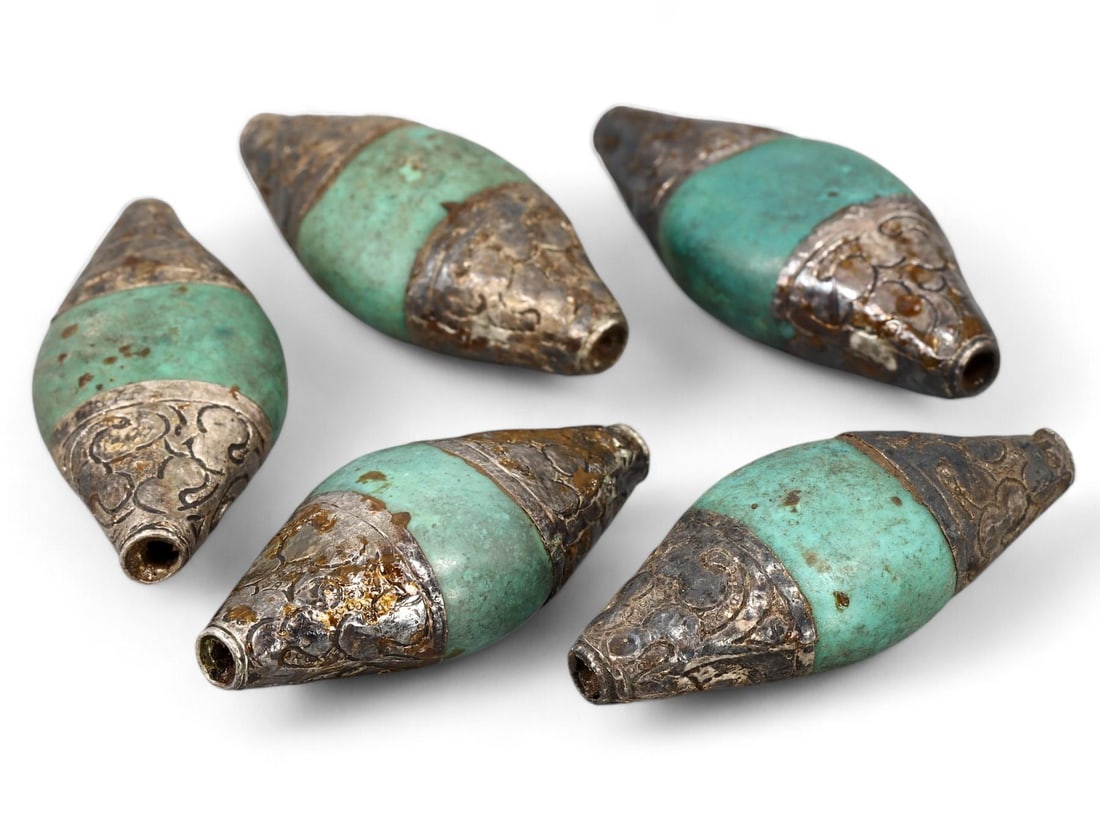 Exquisite Tribal Himalayan Antique Sino-Tibetan Capped Stone Relics of Sacred Beads: Our highly anticipated Antique Auction, "Treasures of the Ancient and Medieval World," offering an unparalleled opportunity for collectors and history enthusiasts to acquire rare Ancient Artifacts for
