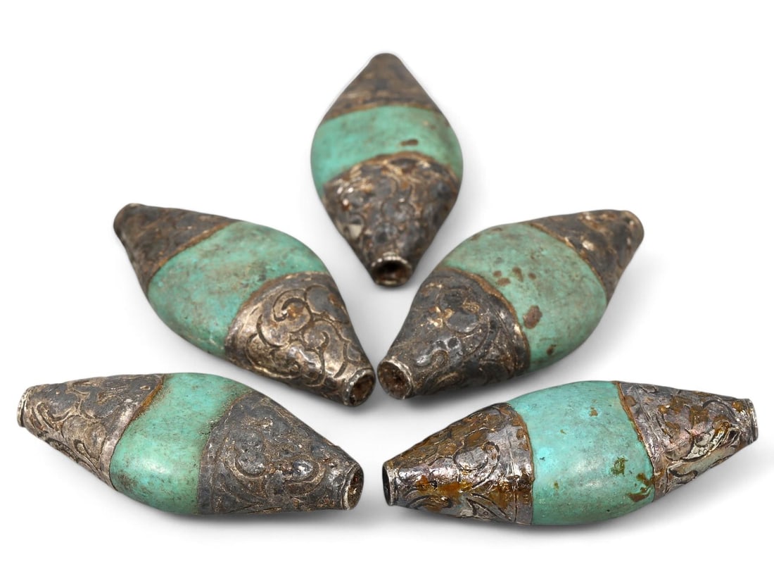 Exquisite Tribal Himalayan Antique Sino-Tibetan Capped Stone Relics of Sacred Beads: Our highly anticipated Antique Auction, "Treasures of the Ancient and Medieval World," offering an unparalleled opportunity for collectors and history enthusiasts to acquire rare Ancient Artifacts for