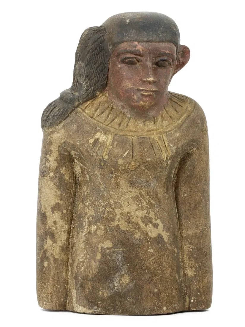 Post Medieval Egyptian Grand Tour Painted Terracotta Figurine Statuette (1 of 4)