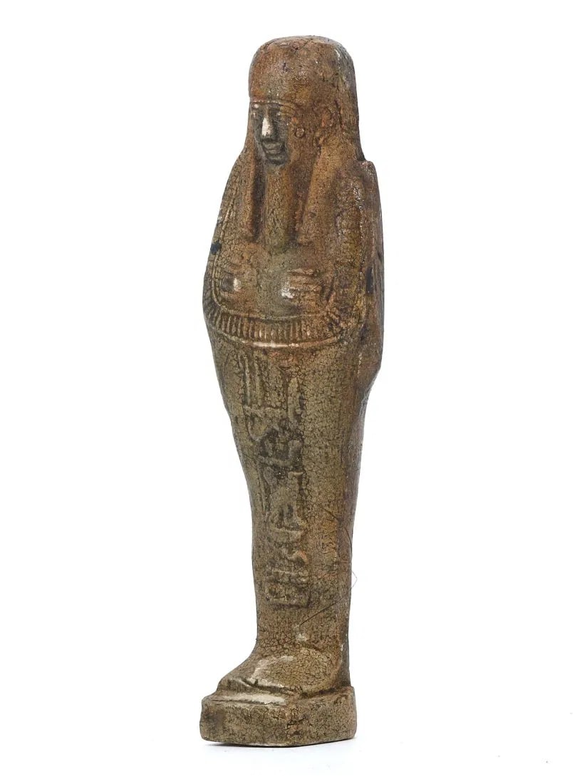 Antique Egyptian Grand Tour Glazed Shabti Figure with Hieroglyphs: Our highly anticipated Antique Auction, "Treasures of the Ancient and Medieval World," offering an unparalleled opportunity for collectors and history enthusiasts to acquire rare Ancient Artifacts for