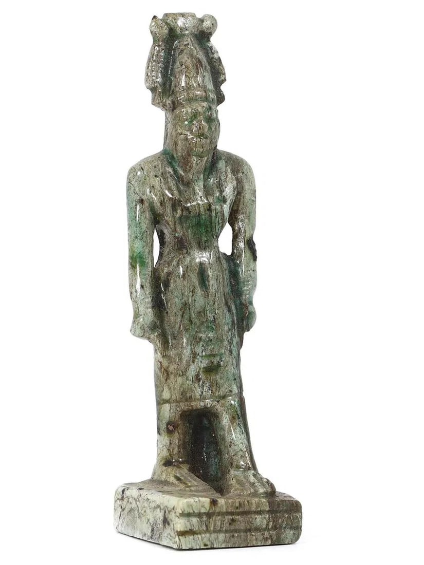 Antique Egyptian Grand Tour Green Stone Figurine of Osiris: Our highly anticipated Antique Auction, "Treasures of the Ancient and Medieval World," offering an unparalleled opportunity for collectors and history enthusiasts to acquire rare Ancient Artifacts for