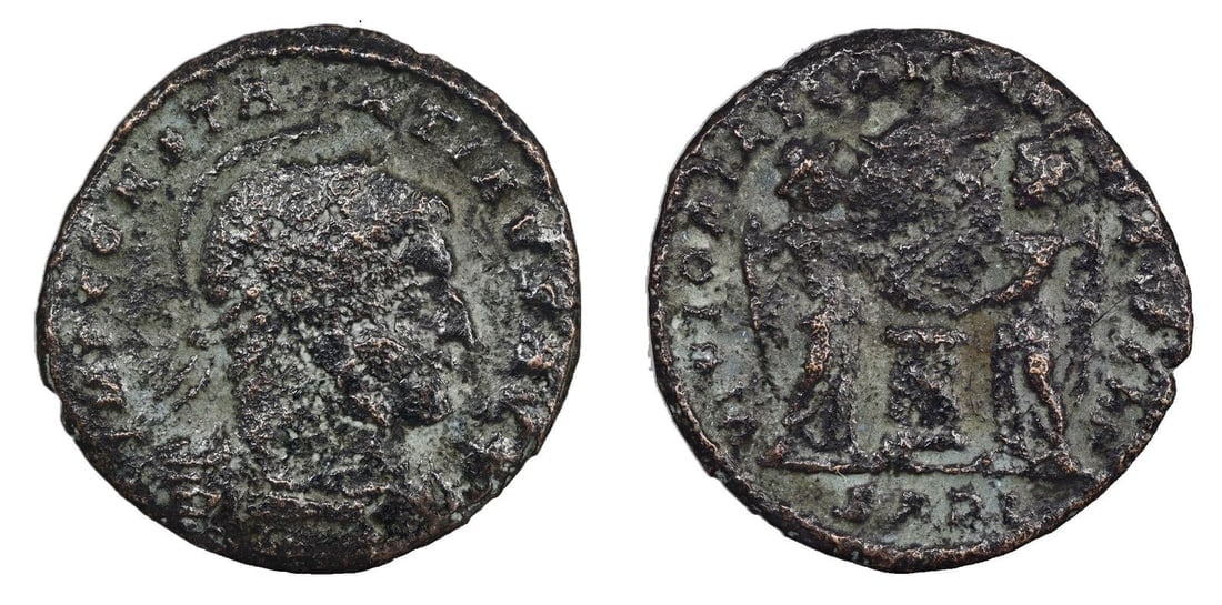 Premium Ancient Roman Emperor's Portrait and Mythological Scene Bronze Coin, (17mm, 1.70g): Our highly anticipated Antique Auction, "Treasures of the Ancient and Medieval World," offering an unparalleled opportunity for collectors and history enthusiasts to acquire rare Ancient Artifacts for
