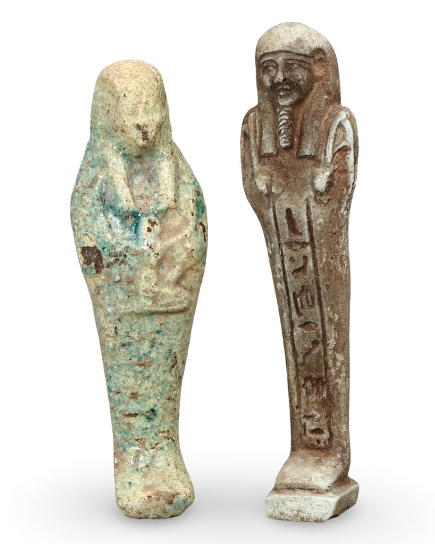 Collection of Two Egyptian Ushabti Figures, Post-Medieval, Grand Tour Era (1 of 1)