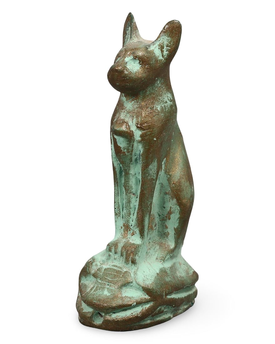 Post-Medieval Egyptian Grand Tour Faience Cat Figurine of Bastet (1 of 3)