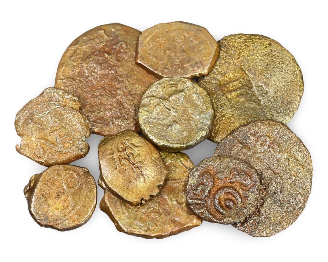 Ancient Roman Byzantone Bronze Coin Collection with Varied Imprints (14mm-24mm) (1 of 1)
