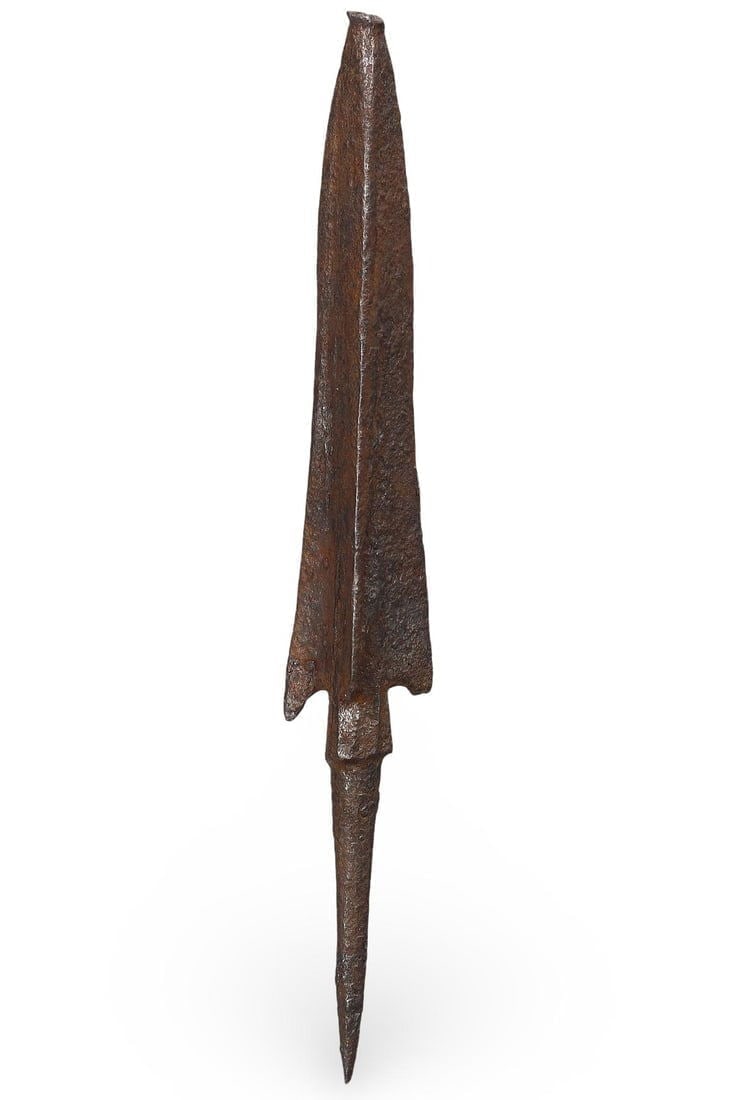 Ancient Scythian Trilobate Bladed Copper Alloy Iron Arrowhead, 7th-3rd Century BC (1 of 2)