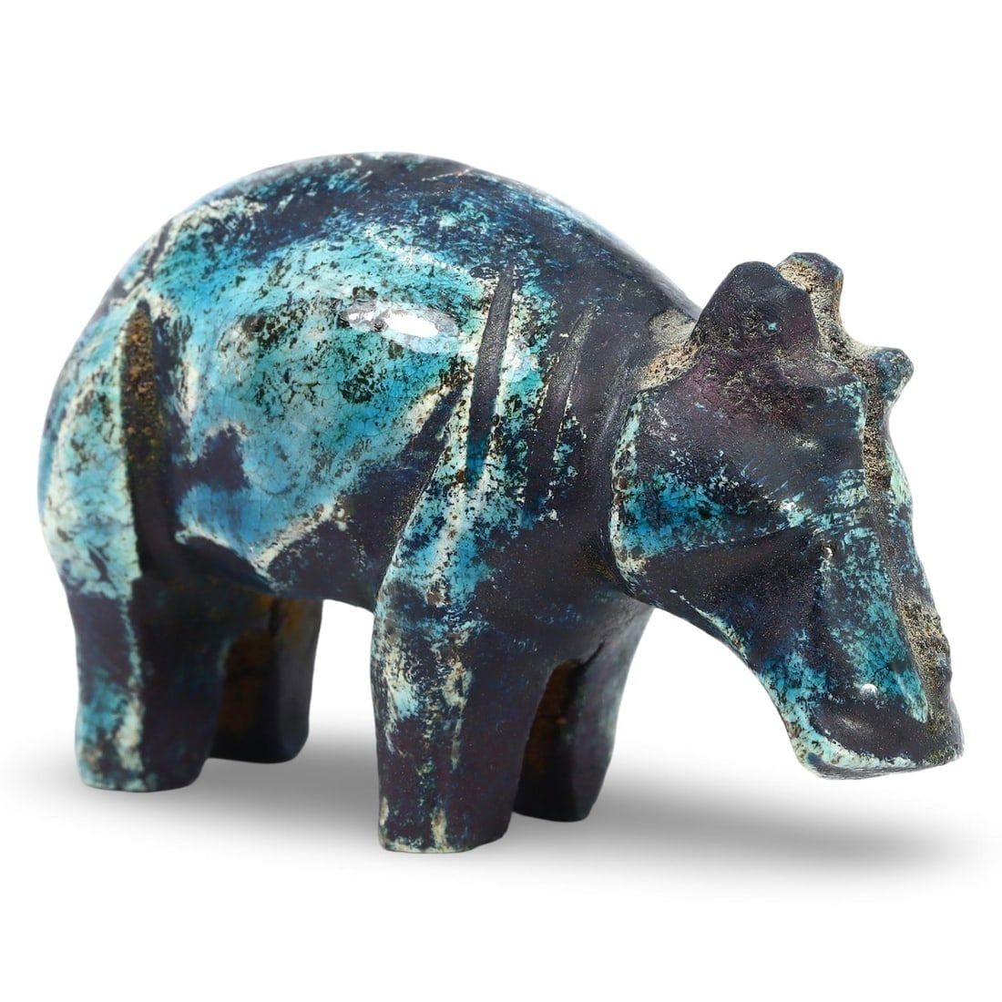 Post Medieval Egyptian Grand Tour Hippopotamus Figurine, 19th Century: Our highly anticipated Antique Auction, "Treasures of the Ancient and Medieval World," offering an unparalleled opportunity for collectors and history enthusiasts to acquire rare Ancient Artifacts for