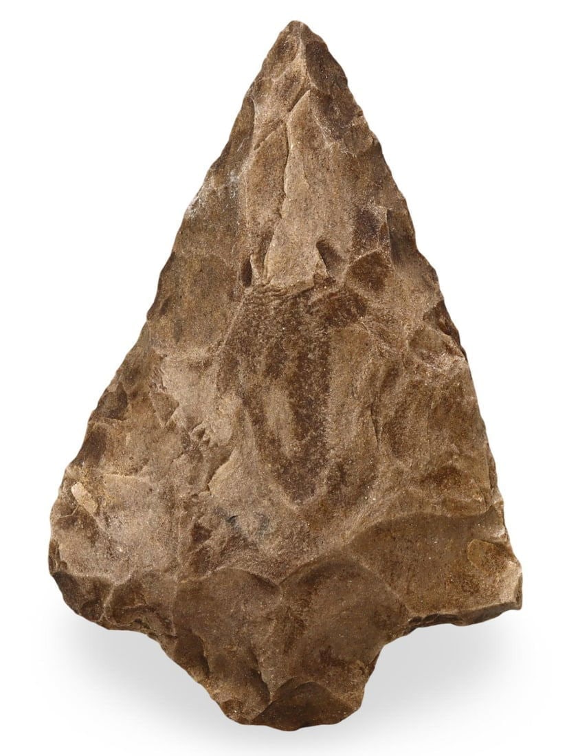 Authentic Ancient Native American Flint Arrowhead Prehistoric Artifact: Our highly anticipated Antique Auction, "Treasures of the Ancient and Medieval World," offering an unparalleled opportunity for collectors and history enthusiasts to acquire rare Ancient Artifacts for