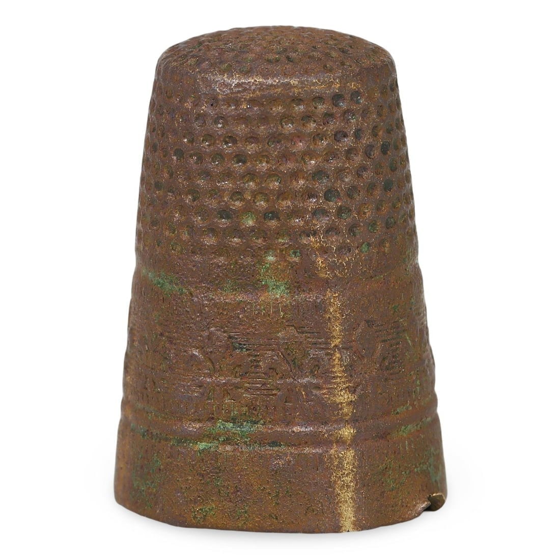 Post Medieval European Bronze Thimble, 17th-19th Century (1 of 3)