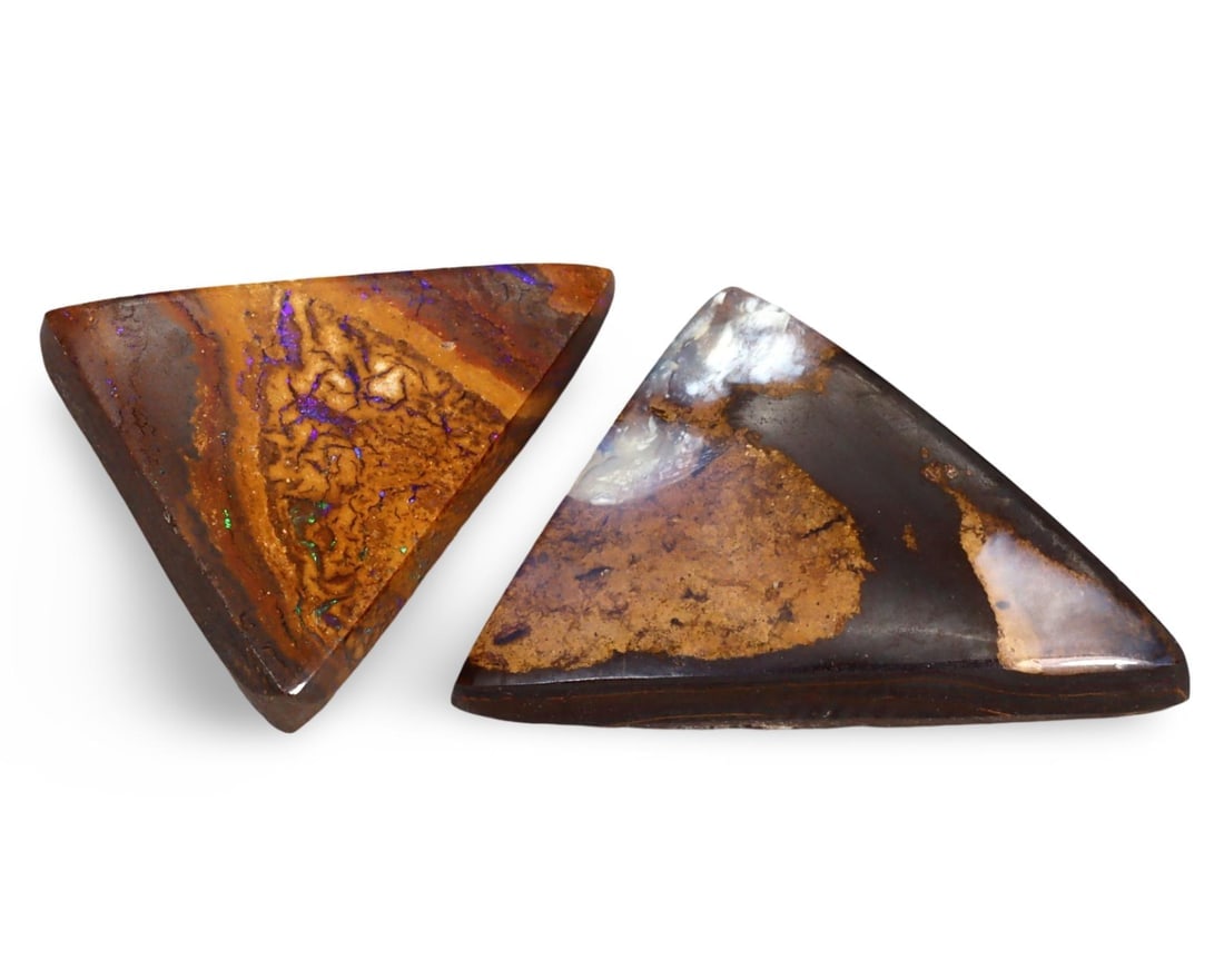 Natural Australian Matrix Boulder Opal Cabochons Gem Parcel Lot (1 of 1)