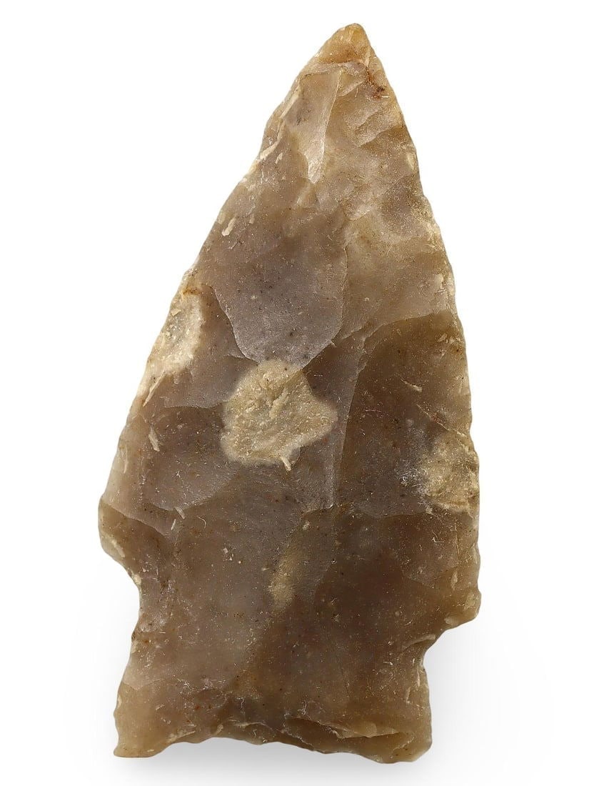 Authentic Ancient Native American Flint Arrowhead Prehistoric Artifact: Our highly anticipated Antique Auction, "Treasures of the Ancient and Medieval World," offering an unparalleled opportunity for collectors and history enthusiasts to acquire rare Ancient Artifacts for