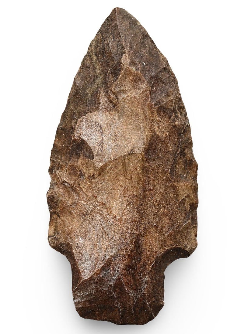 Authentic Ancient Native American Flint Arrowhead Prehistoric Artifact: Our highly anticipated Antique Auction, "Treasures of the Ancient and Medieval World," offering an unparalleled opportunity for collectors and history enthusiasts to acquire rare Ancient Artifacts for