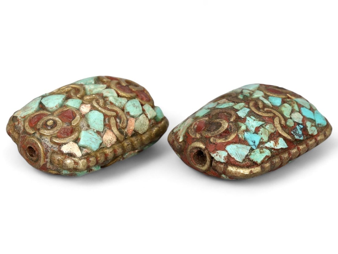 Post Medieval Sino-Tibetan Tribal Coral and Turquoise Beads, 17th-20th Century: Our highly anticipated Antique Auction, "Treasures of the Ancient and Medieval World," offering an unparalleled opportunity for collectors and history enthusiasts to acquire rare Ancient Artifacts for