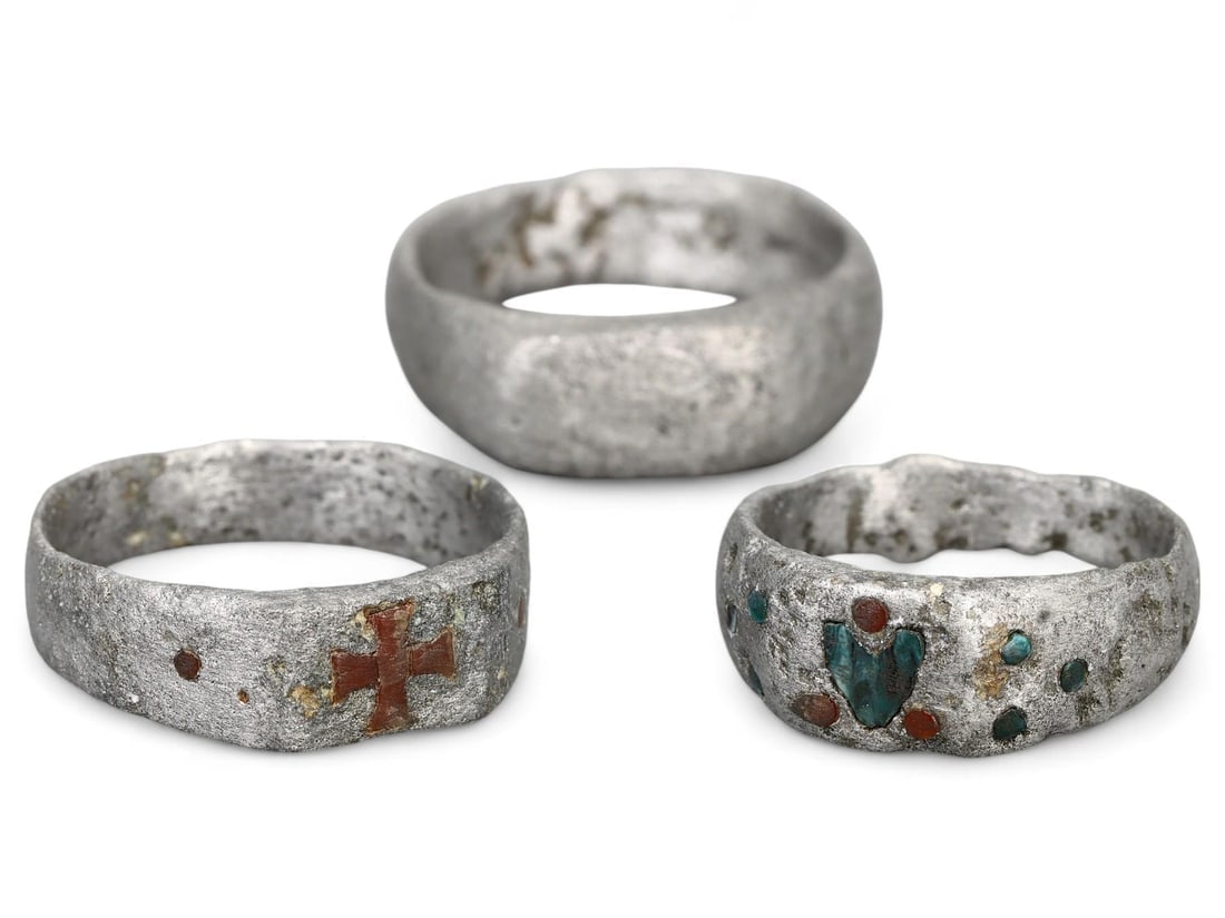 Ancient Medieval Viking / Celtic / Anglo-Saxon lead Rings, US 8.25-11.25: Our highly anticipated Antique Auction, "Treasures of the Ancient and Medieval World," offering an unparalleled opportunity for collectors and history enthusiasts to acquire rare Ancient Artifacts for