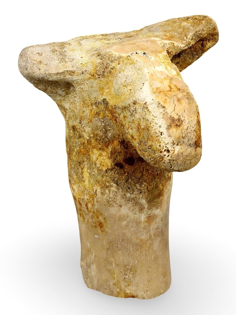 Ancient Late Medieval Sino-Siberian Ram Head Finial, 14th-15th Century (1 of 4)