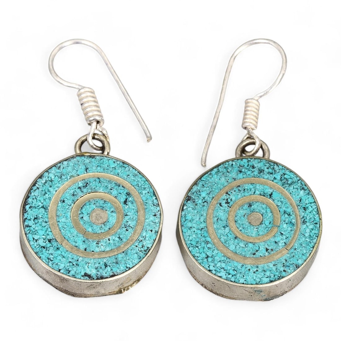 Antique Sino-Tibetan Gems Inlaid Silver Earrings: Our highly anticipated Antique Auction, "Treasures of the Ancient and Medieval World," offering an unparalleled opportunity for collectors and history enthusiasts to acquire rare Ancient Artifacts for