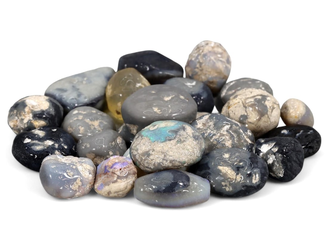 Collection of Rare Gemstones Natural Australian Lightning Ridge Black Opal Parcel: Our highly anticipated Antique Auction, "Treasures of the Ancient and Medieval World," offering an unparalleled opportunity for collectors and history enthusiasts to acquire rare Ancient Artifacts for
