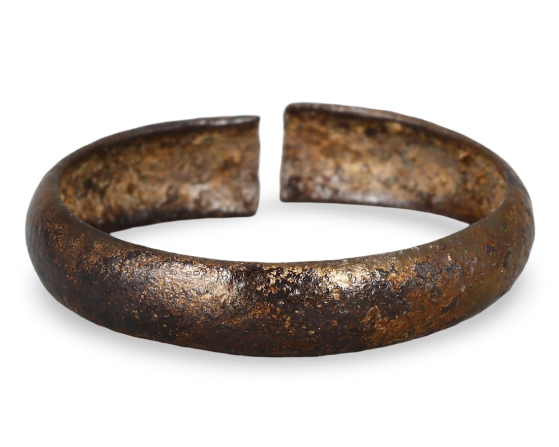 Authentic Norse Warrior's Bracelet Expertly Cleaned Viking Bronze Ring, US 9.75 (1 of 2)