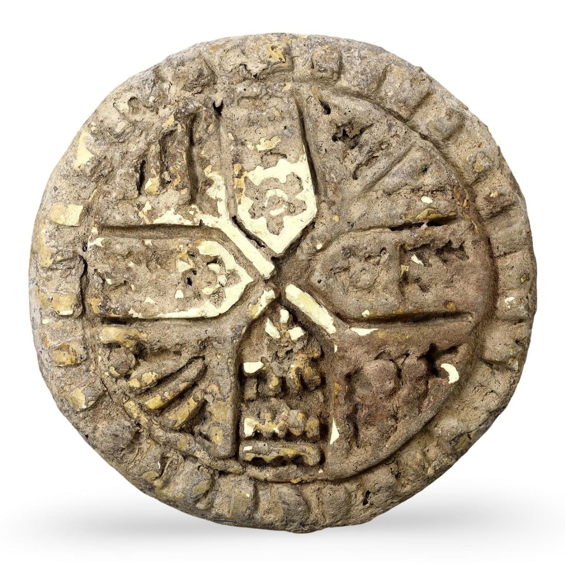 4.7" Ancient Early Medieval Byzantine Carved Stone Relief, 5th-10th Century (1 of 2)