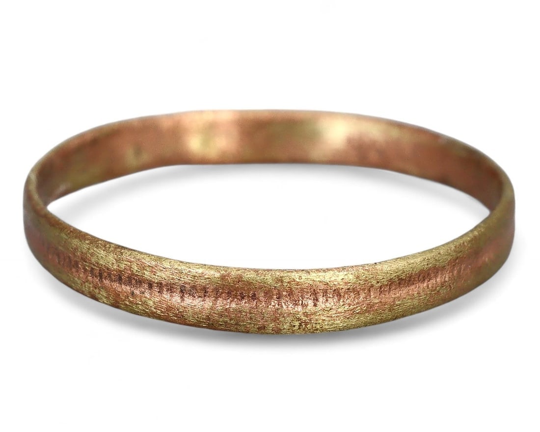 Authentic Norse Warrior's Bracelet Expertly Cleaned Viking Bronze Ring, US 7.25 (1 of 2)