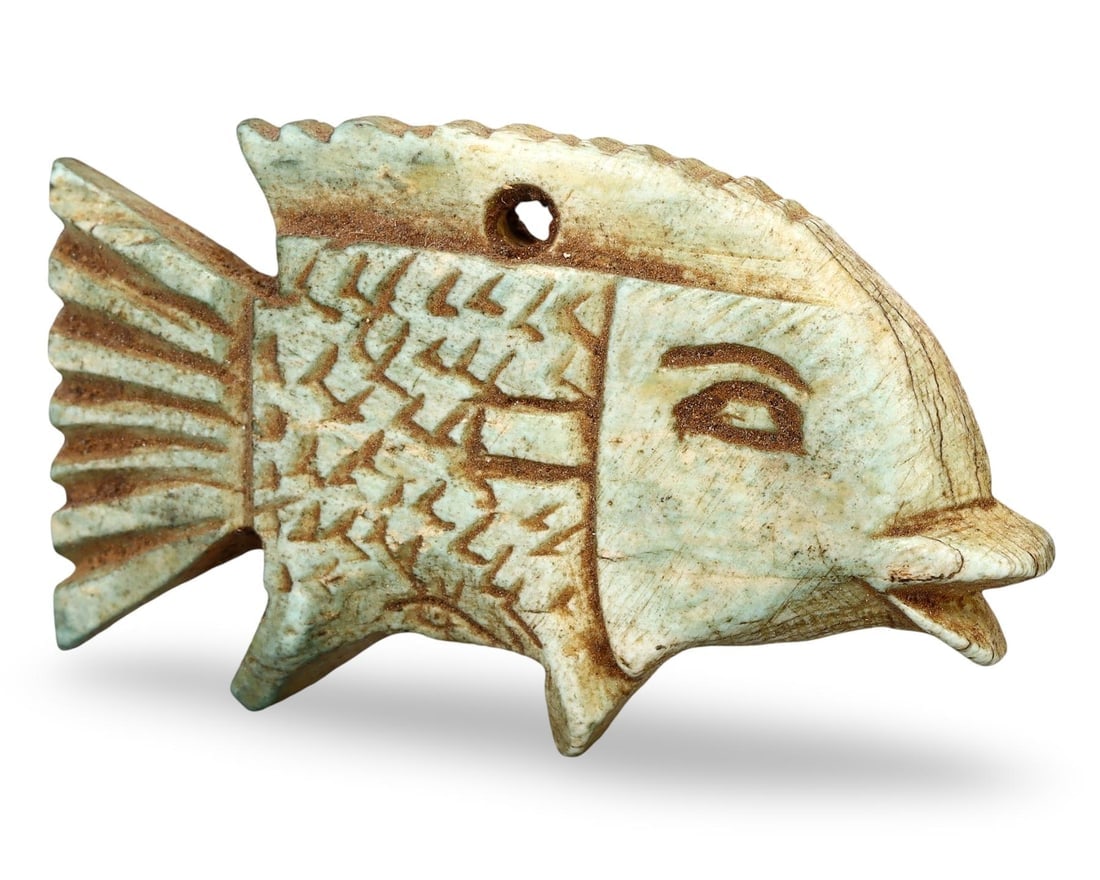 Antique Post Medieval Egyptian Grand Tour Fish Amulet Figurine: Our highly anticipated Antique Auction, "Treasures of the Ancient and Medieval World," offering an unparalleled opportunity for collectors and history enthusiasts to acquire rare Ancient Artifacts for
