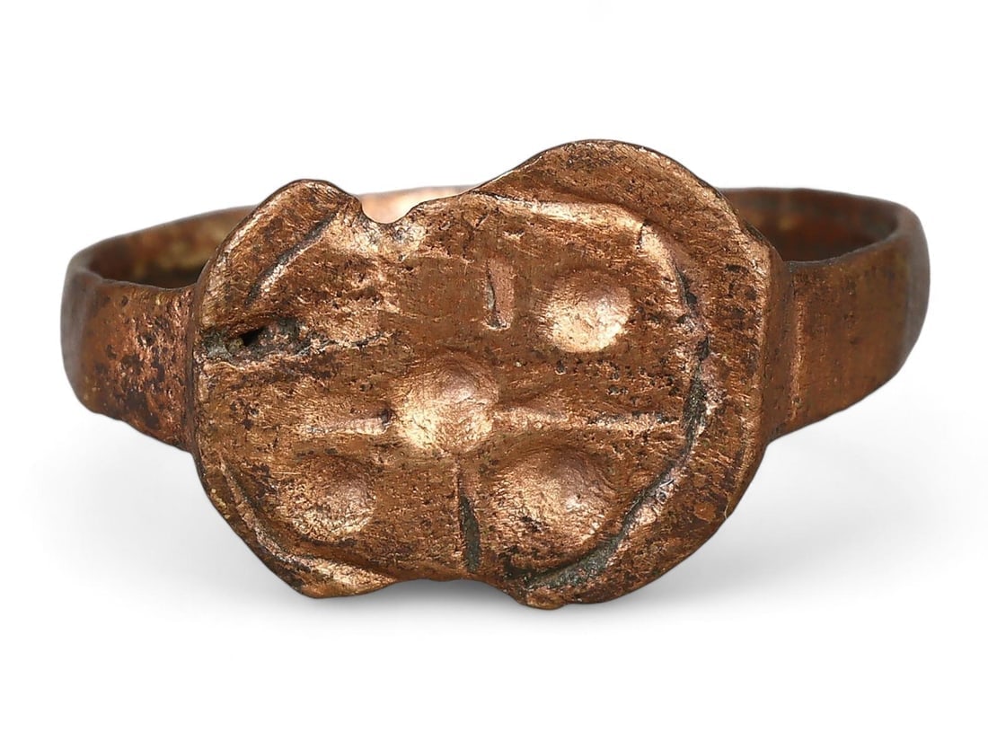 Authentic Norse Warrior's Bracelet Expertly Cleaned Viking Bronze Ring, US 5.75 (1 of 2)