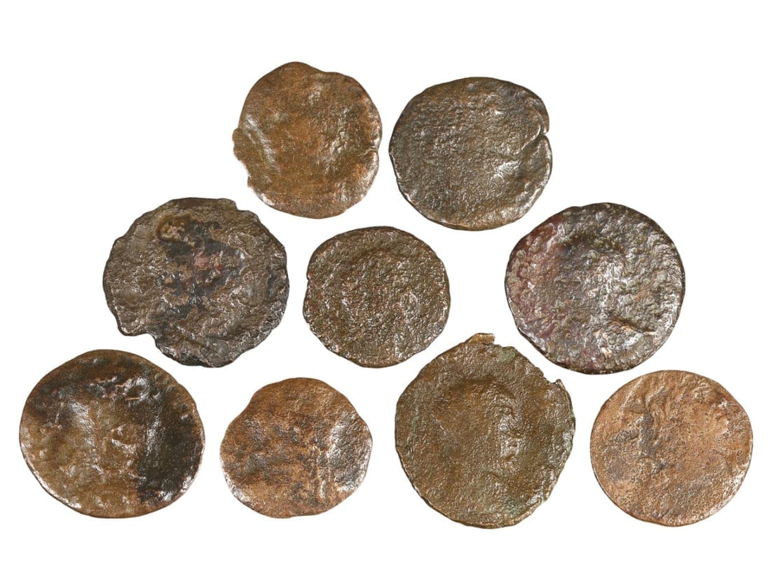 Unique Assortment of Ancient Historical Treasures of Roman Bronze Coins (14mm-17mm) (1 of 2)