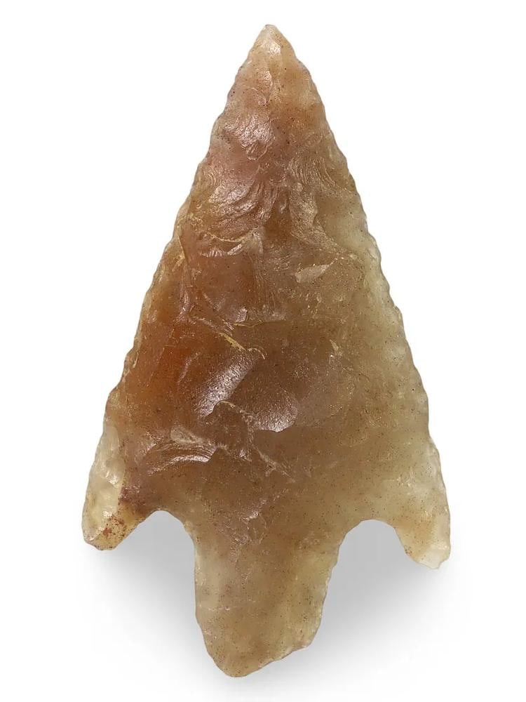 Authentic Ancient Native American Flint Arrowhead Prehistoric Artifact: Our highly anticipated Antique Auction, "Treasures of the Ancient and Medieval World," offering an unparalleled opportunity for collectors and history enthusiasts to acquire rare Ancient Artifacts for