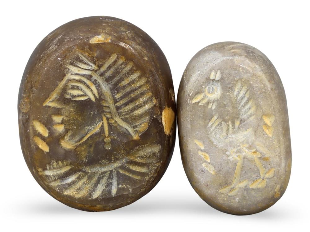 Antique Near Eastern Sasanian Style Hemispherical Stamp Seal Beads: Our highly anticipated Antique Auction, "Treasures of the Ancient and Medieval World," offering an unparalleled opportunity for collectors and history enthusiasts to acquire rare Ancient Artifacts for