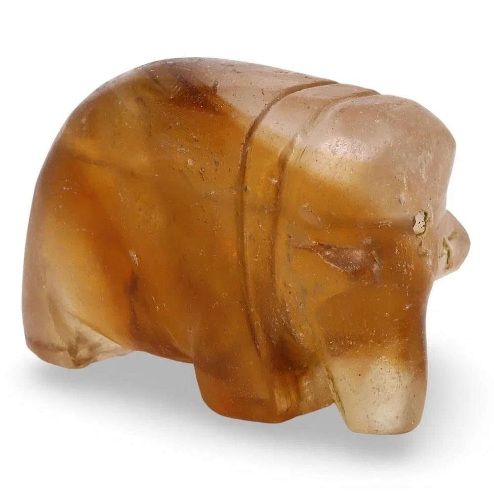 Ancient Medieval Burmese Pyu Pagan Agate Zoomorphic Elephant Amulet Bead, 9th-13th Century: Our highly anticipated Antique Auction, "Treasures of the Ancient and Medieval World," offering an unparalleled opportunity for collectors and history enthusiasts to acquire rare Ancient Artifacts for