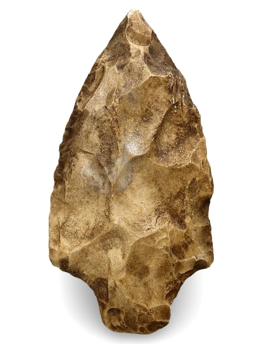 Authentic Ancient Native American Flint Arrowhead Prehistoric Artifact: Our highly anticipated Antique Auction, "Treasures of the Ancient and Medieval World," offering an unparalleled opportunity for collectors and history enthusiasts to acquire rare Ancient Artifacts for