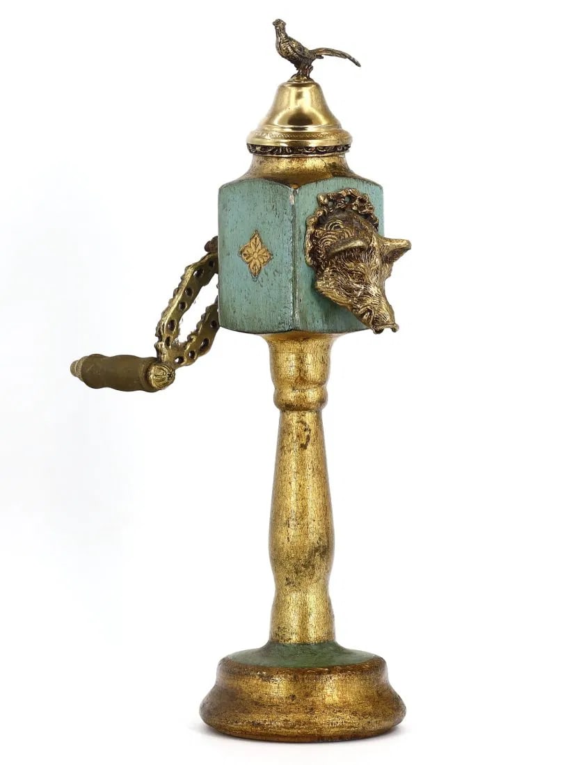 Vintage Italian Gilt and Patinated Wood Pepper Mill Grinder: Our highly anticipated Antique Auction, "Treasures of the Ancient and Medieval World," offering an unparalleled opportunity for collectors and history enthusiasts to acquire rare Ancient Artifacts for