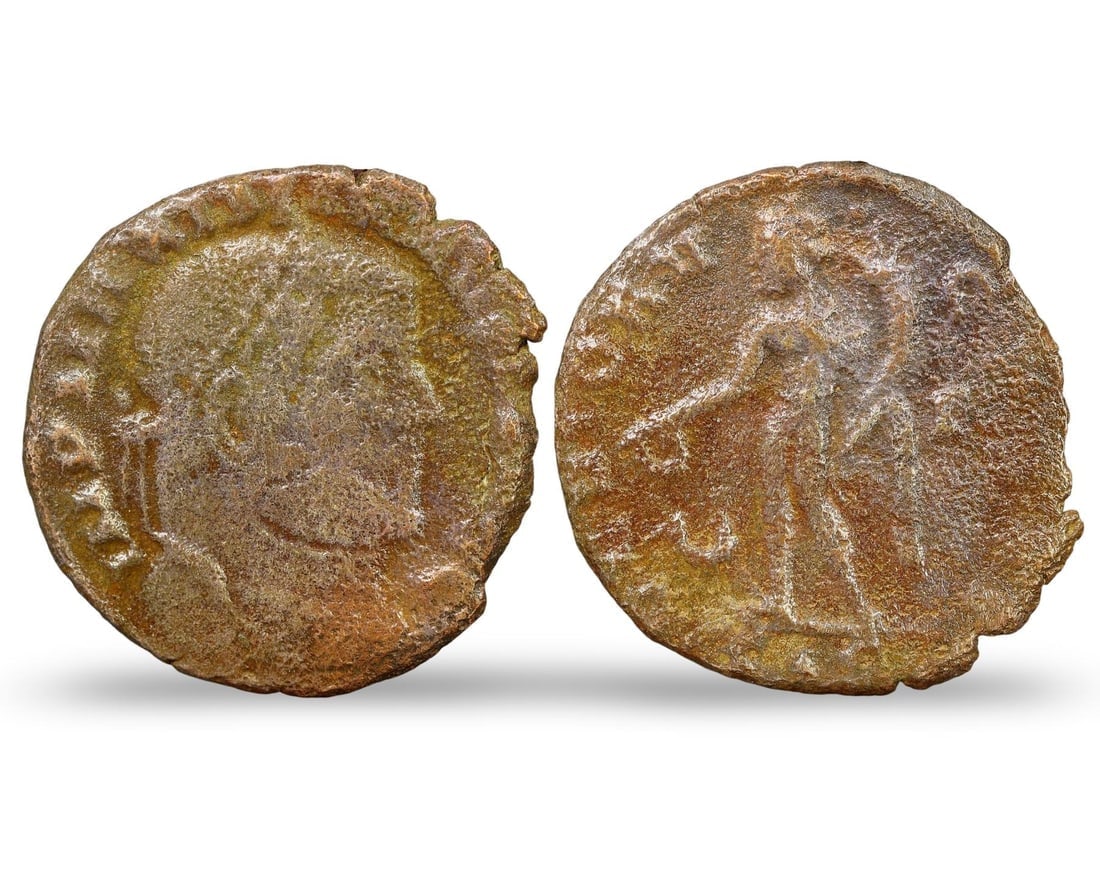 Premium Ancient Roman Emperor's Portrait and Mythological Scene Bronze Coin, (23mm, 5.05g): Our highly anticipated Antique Auction, "Treasures of the Ancient and Medieval World," offering an unparalleled opportunity for collectors and history enthusiasts to acquire rare Ancient Artifacts for