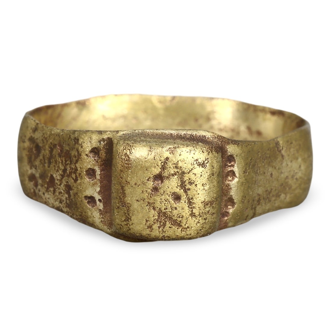 Ancient Medieval Viking Bronze Ring US Size 5.25 (1 of 3)